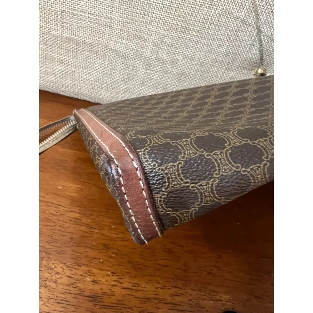 CELINE Vintage Triomphe Macadam Portfolio Document Bag
